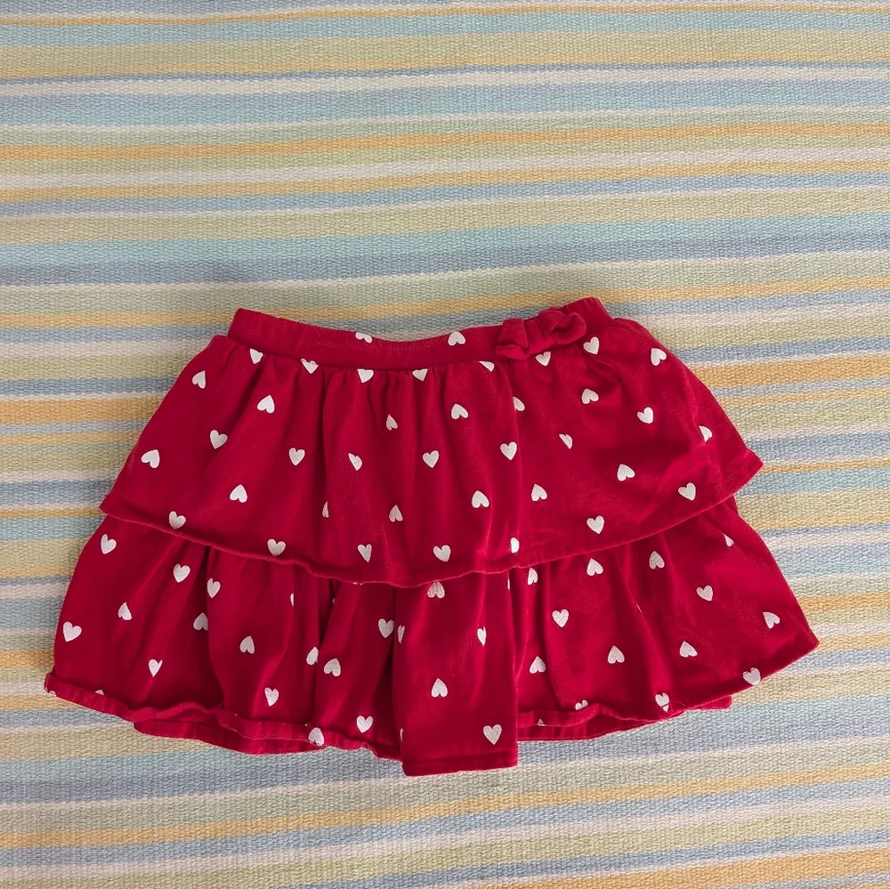 ⭐ Gymboree Red & White Heart Print Skort Size 5T
